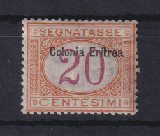 Italienisch-Eritrea 1903 Portomarke Aufdruck Oben 20 C. Mi.-Nr. 3 I Ungebr. * - Eritrea