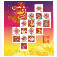 China MNH MS,Chinese Zodiac In The The Year Of The Loong In 2024, Personalized Stamps - Nuevos
