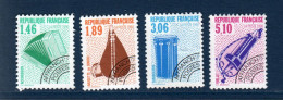 France Timbres Préoblitérés N° Yv  206, 207, 208, 209, Sans Gomme, Dentelés 13, Préo, Préoblitéré, - 1989-2008