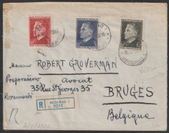 Yugoslavia, 1950, Beograd, Registered Cover To Belgium - Cartas & Documentos