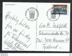 NORWAY: 1992  ILLUSTRATED  POSTCARD WITH 4k. 20 EUROPA CEPT (1054) - TO GERMANY - Lettres & Documents