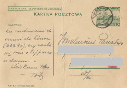 Poland Postcard Used Cp  72.01: Gdynia Sea Station (postal Circulation Warszawa)(bent) - Postwaardestukken