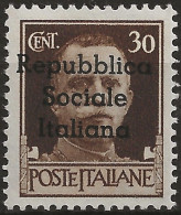 RSITE4N - 1944 RSI / Teramo, Sassone Nr. 4, Francobollo Nuovo Senza Linguella **/ - Emissions Locales/autonomes