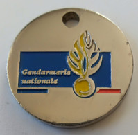 Jeton De Caddie - GENDARMERIE NATIONALE - Recrutement - En Métal - - Trolley Token/Shopping Trolley Chip