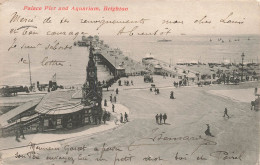 ROYAUME-UNI - Palace Pier And Aquarium - Brighton - Vue Sur Le Port - La Mer - Animé - Carte Postale Ancienne - Brighton