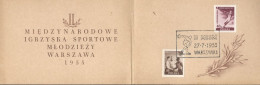 Poland (A228): FDC 790-95 (790+91 A) Youth Sports Games 1955 (carnet) - FDC