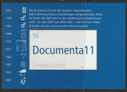 D 1720) BRD 2002 Mi# 2257 Bl. 58 **: Documenta 11 - Museums