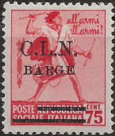CLNBA5L - 1945 RSI / Barge, Sassone Nr. 5, Francobollo Nuovo Con Traccia Di Linguella */ - Comité De Libération Nationale (CLN)