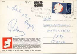 Philatelic Postcard With Stamps Sent From REPUBLIC OF IRELAND To ITALY - Lettres & Documents