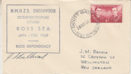 Ross Dependency  1960 HMNZS Endeavour  Signature Ca Scott Base 28 NOV 1960 (SR153) - Covers & Documents