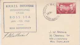 Ross Dependency  1960 HMNZS Endeavour  Signature Ca Scott Base 28 NOV 1960 (SR154) - Lettres & Documents