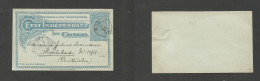 BELGIAN CONGO. 1907 (21 May) Boma - Austria, Karalshad (12 June) Doble Stat Card Used On Way Out. - Autres & Non Classés