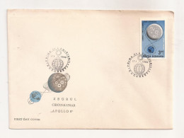 P1 Plic FDC ROMANIA - Prima Zi A Emisiunii - Zborul Circumlunar Apollo 8- First Day Cover , Uncirculated 1969 - FDC