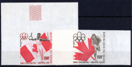 Rwanda1976, Olympic Games In Montreal, Athletic, Gymnastic, 2val IMPERFORATED - Gymnastik