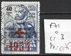 PORTUGAL FRANCHISE 71 Oblitéré Côte 3 € - Used Stamps