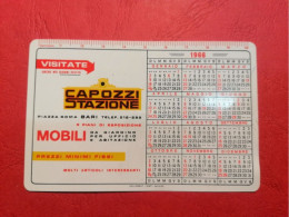 1966 Bari Capozzi Stazione Negozi Mobile Retro Campionato Di Calcio Serie A Calendario Tascabile - Formato Piccolo : 1941-60