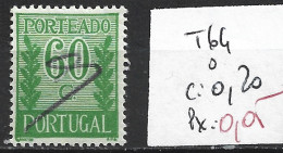 PORTUGAL TAXE 64 Oblitéré Côte 0.20 € - Used Stamps