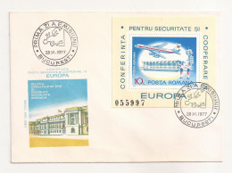 P3 Plic FDC ROMANIA - Prima Zi A Emisiunii - Conferinta Pentru Securitate - First Day Cover, Uncirculated 1977 - FDC