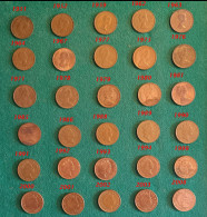 GRAN BRETAGNA 30 Monete Originali Differenti Per Data 2 Penny - 2 Pence & 2 New Pence