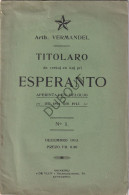 Esperanto België - 1913: A. Vermandel, Bibliografie Van Drukwerk Verschenen 1894-1913   (V3038) - Kultur