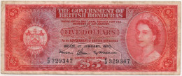 British Honduras 5 Dollars1970 QEII P-30 Fine+ *Scarce* - Belize