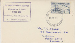 Ross Dependency 1960 McMurdo Sound Ross Sea Ca Scott Base 18 NOV 1960  (SR158) - Brieven En Documenten