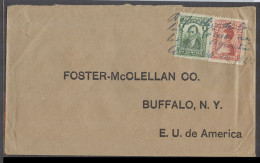 COLOMBIA. 1925 (20 April). Agustin - USA, Buffalo. Fkd En Anuscript Cancel Rep De Colombia, Correo Nacional De Agustin A - Colombia