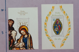 ALLEMAGNE 1976-78 BLOCS NOEL ART RELIGION NEUF GERMANY MNH CHRISTMAS SHEETS - 1959-1980