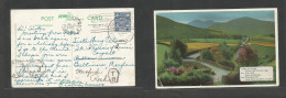 EIRE. 1959. Color Fkd Ppc. Amagare - USA, Baltimore (30 July) Via NYC, Taxed, Due Irish "T8" Scarce Cachet. Fine. - Gebraucht