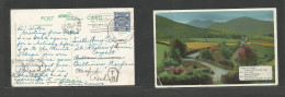 EIRE. 1959. Color Fkd Ppc. Amagare - USA, Baltimore (30 July) Via NYC, Taxed, Due Irish "T8" Scarce Cachet. Fine. - Gebruikt