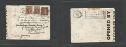 EIRE. 1944 (24 July) Tui - Canada, Toronto. Fkd Depart 2 1/2d Brown Fkd Envelope + Fwded At Destination Locally With New - Oblitérés
