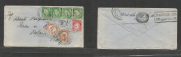 EIRE. 1933 (21 Aug) Luimoneach - Italy, Milano, Italy (24 Aug). Multifkd Env At 3d Rate, Tied Cds + Taxed At Arrival At  - Used Stamps