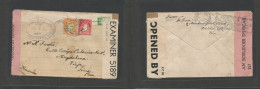 EIRE. 1942 (July) Atha - PERU, Magdalena, Vieja, Lima (Aug 6) South America. Multifkd Fwded Envelope + Dual Censor Depar - Gebruikt