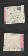 EIRE. 1945 (19 Feb) Malahide - Switzerland, Vaud. Air Multifkd Env, Triple Censored. Fine Item. Via Lisboa (5 March) Tra - Usati