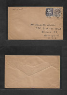 EIRE. 1947 (11 Jan) Muileann - USA, NYC, Bronx. Air Multifkd Env. VF. - Used Stamps