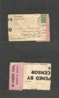 EIRE. 1940 (2 Jan) Germany, Velbert - Kingstown, Dublin. Irish Free State / Irischer Freistaat. Fkd Pm Rate Envelope + D - Usati