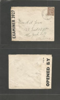 EIRE. 1942 (Sept 7) Cros Na N Droma - USA, NYC. Fkd Env, Censored Special Cds Cachet. VF. - Used Stamps