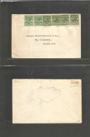 EIRE. 1922 (Sept 5) Baile Atha Cliath - Germany, Berlin, Multifkd Ovptd 1/2d Green (x6) With 2 Different + Overprint Typ - Usati