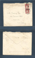 EIRE. 1925 (23 Feb) Atha Clieth - UK, Norwich. Perfin Irish Letters (?) Comercial Letter Usage. Fine And Most Scarce. - Gebruikt