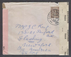 EIRE. 1942 (16 Dic). Cathair NA Mari - USA / NY. Fkd Env Dual Censor. 2 1/2d. - Used Stamps