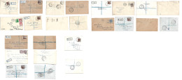 EIRE. 1950-62. Selection Of 12. Multifkd Envelope To London Diff Town Names, Issues Incl Ballybumion, Corcargh, Carrowmo - Gebruikt