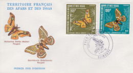 Enveloppe  FDC  1er  Jour  TERRITOIRE  FRANCAIS   Des   AFARS  Et  ISSAS     Papillons  Nocturnes   1976 - Sonstige & Ohne Zuordnung