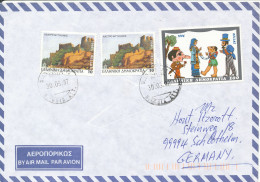 Greece Air Mail Cover Sent To Germany 30-6-1997 Topic Stamps - Lettres & Documents