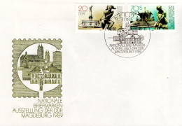 ALLEMAGNE RDA DDR FDC 1989 EXPO PHILA MAGDEBOURG - 1981-1990