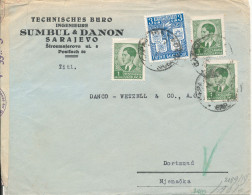 Yugoslavia Nazi Censored Cover Sent To Germany - Briefe U. Dokumente