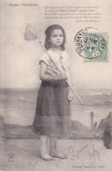 1907 ENFANTS - LITTLE GIRL -  Jolie Carte Fantaisie Portrait Fillette "La Petite Pêcheuse " - Portraits