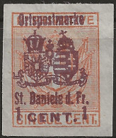 OARA45SG - 1918 Occ. Austriaca / Friuli-Veneto, Sass. Nr. 45, Recapito Autorizzato Non Gommato (*/) - Udine