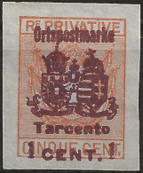 OARA61SG - 1918 Occ. Austriaca / Friuli-Veneto, Sass. Nr. 61, Recapito Autorizzato Non Gommato (*/) - Udine
