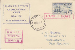 Ross Dependency  1961 HMNZS Rotoiti Ca Rotoiti 22 NOV 1961 (SR170) - Lettres & Documents