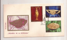 P4 Plic FDC ROMANIA - Prima Zi A Emisiunii - Tezaurul De La Pietroasa - First Day Cover ,uncirculated 1973 - FDC